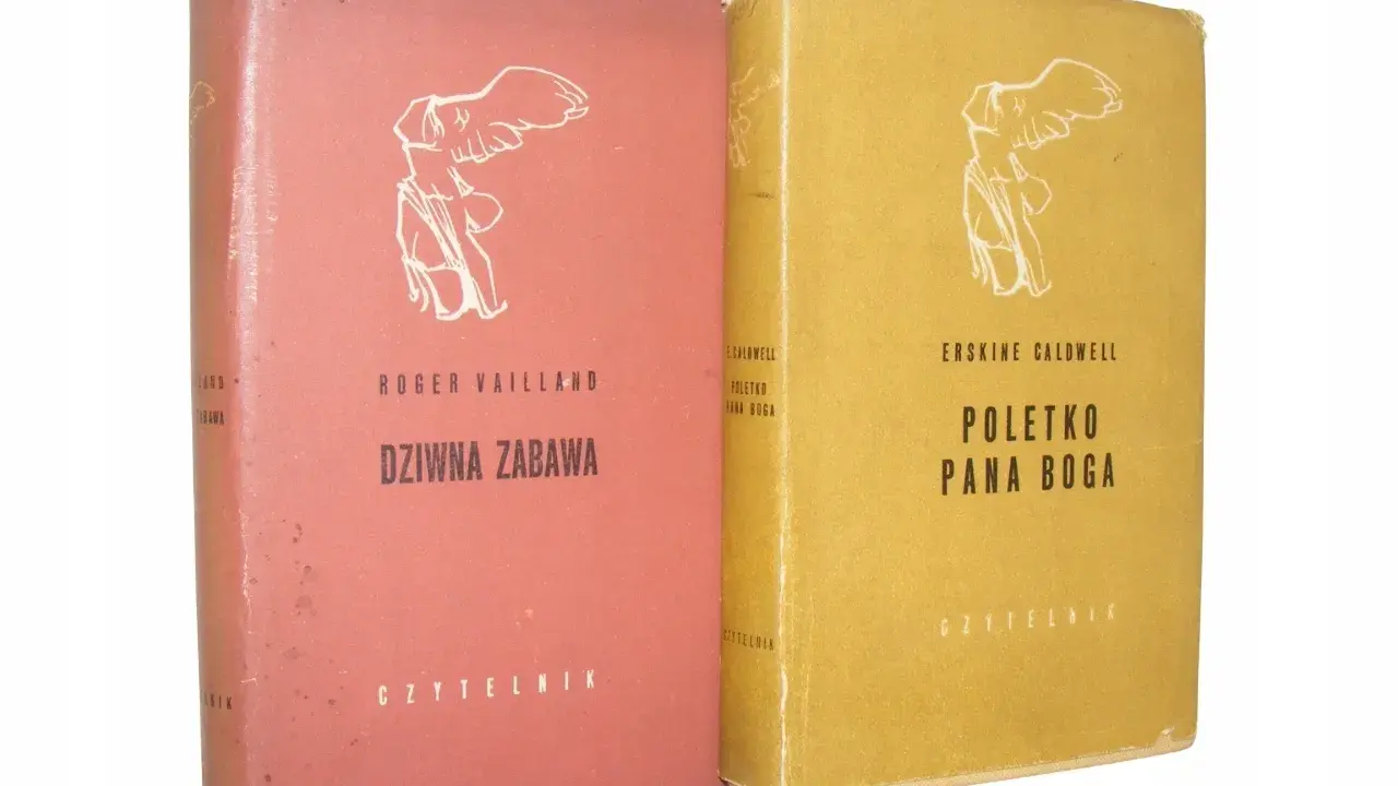 Dwie książki: "Dziwna zabawa" Rogera Vaillanda i "Poletko Pana Boga" Erskina Caldwell'a.