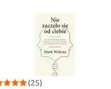 Okładka książki "Nie zaczęło się od ciebie" Marka Wolynna. Dwie sylwetki twarzy połączone spiralą DNA.
