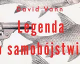 Okładka książki Davida Vanna "Legenda o samobójstwie" z rewolwerem i rybami.