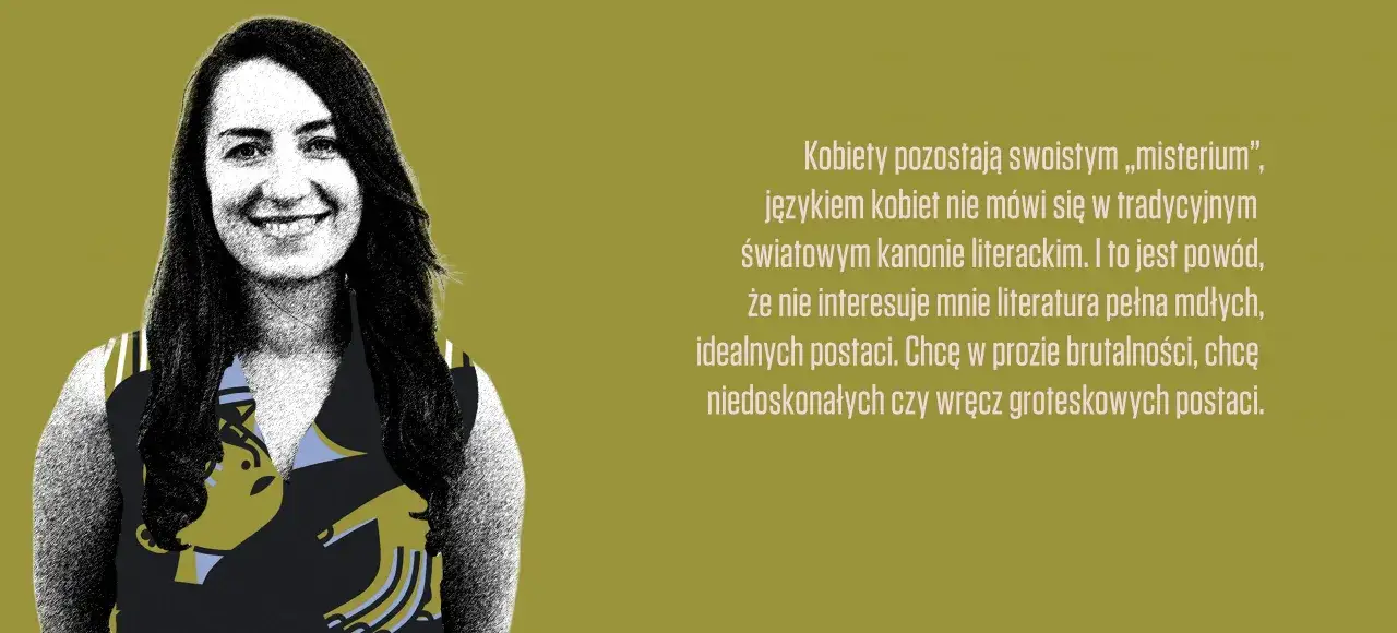 Uśmiechnięta Dorota Jovanka Ćirlić, autorka ceniąca brutalność i niedoskonałość w literaturze.