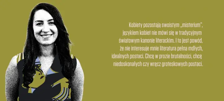 Uśmiechnięta Dorota Jovanka Ćirlić, autorka ceniąca brutalność i niedoskonałość w literaturze.